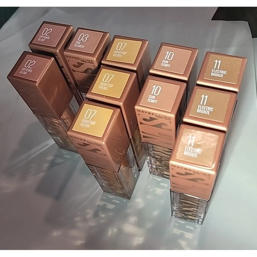 Lot Of 11 Maybelline Sunkisser Liquid Blush Uptown Sol Rooftop Sun Bronze Makeup